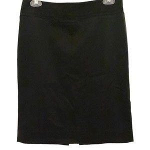WHITE HOUSE BLACK MARKET WHBM Classic Black Satin Pencil Skirt 2